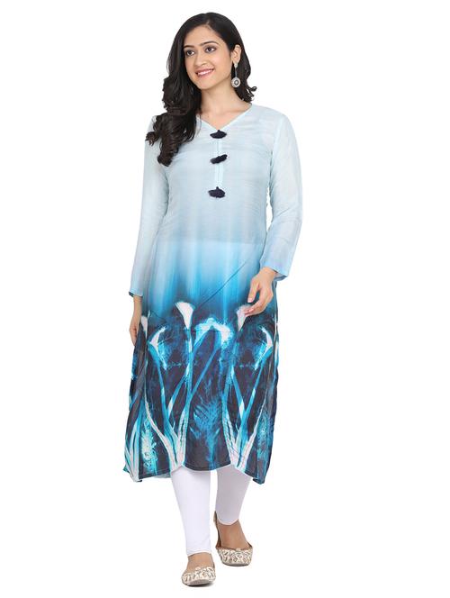 printed straight kurta - 17832791 - Very Small Image - 1