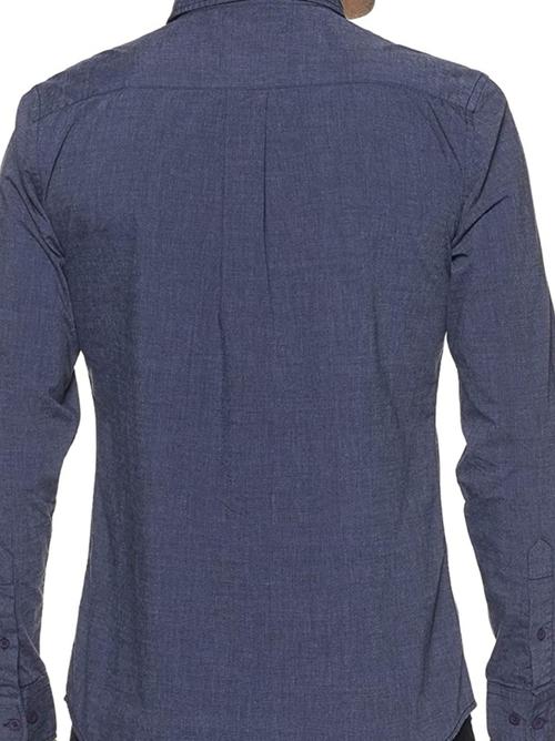blue cotton casual shirt - 17832825 - Very Small Image - 1