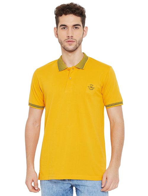 yellow solid polo t-shirt - 17833743 - Very Small Image - 1