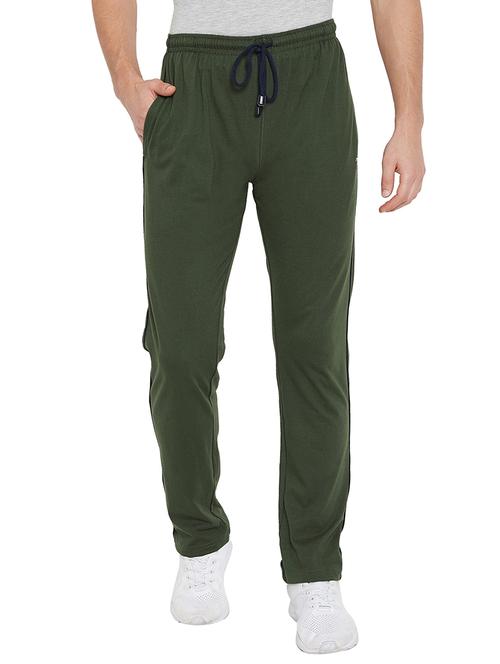 olive green side striped full length track pant - 17833761 - Very Small Image - 1