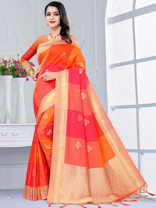 jacquard work banarasi saree with blouse - 17834223 - Very Small Image - 1
