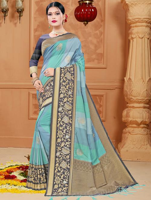 jacquard work banarasi saree - 17834236 - Very Small Image - 1