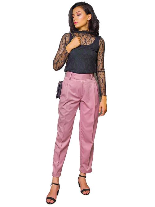 product details black solid high-rise pants, - 17834267 - Very Small Image - 1