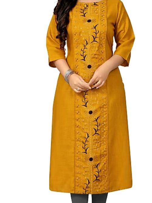 yellow cotton kurti - 17834374 - Very Small Image - 1