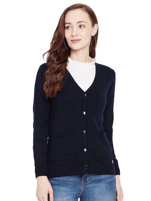 v-neck solid cardigan - 17834448 - Very Small Image - 1