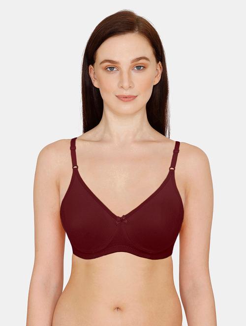 maroon solid t-shirt bra - 17834684 - Very Small Image - 1