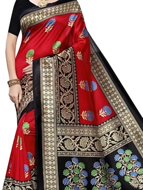 red liva saree - 17834747 - Very Small Image - 1