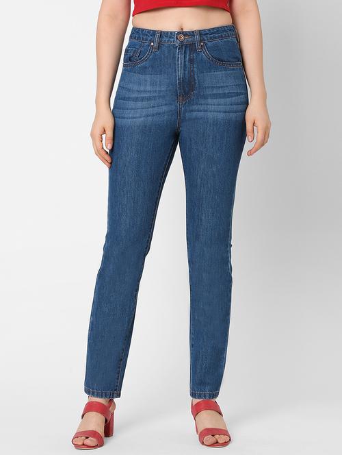 high rise stone washed jean - 17835109 - Very Small Image - 1