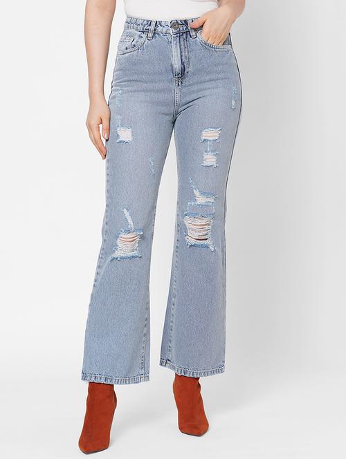 high rise stone washed jean - 17835114 - Very Small Image - 1