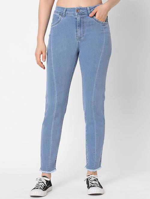 high rise stone washed mom jean - 17835117 - Very Small Image - 1