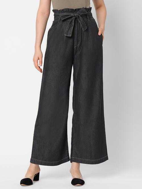 high rise solid wide leg jean - 17835120 - Very Small Image - 1