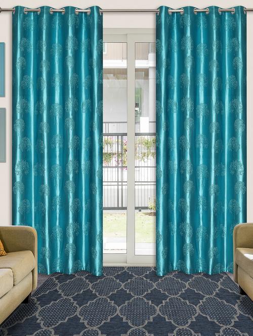 veronica deco 152 cm (5 ft) cotton window curtain (pack of 2) - 17835374 - Very Small Image - 1