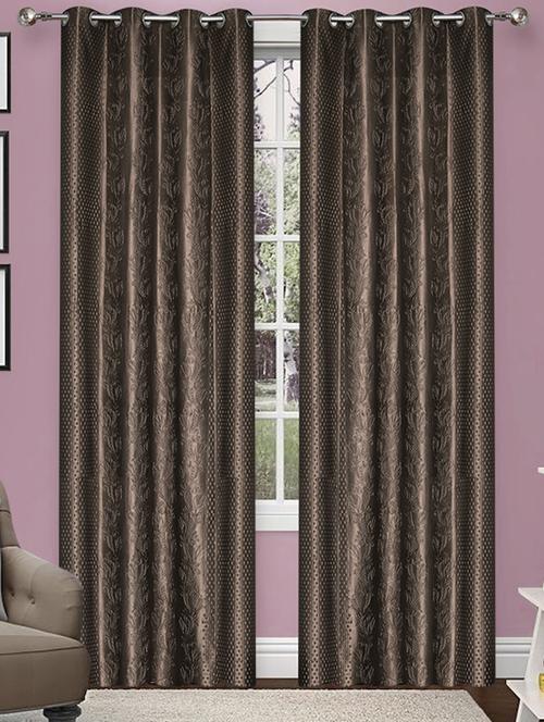 veronica deco 152 cm (5 ft) cotton window curtain (pack of 2) - 17835383 - Very Small Image - 1