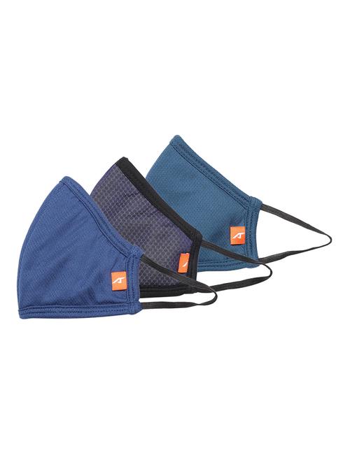 multi colored cotton anti-pollution men mask (pack of 3) - 17835598 - Very Small Image - 1