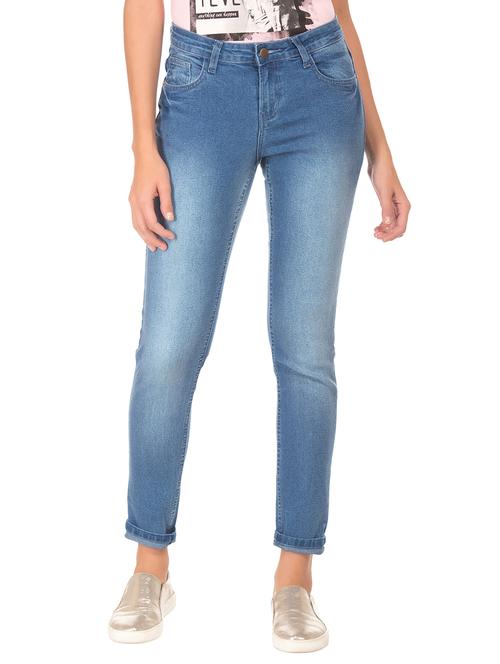 mid rise stone washed jeans - 17836123 - Very Small Image - 1