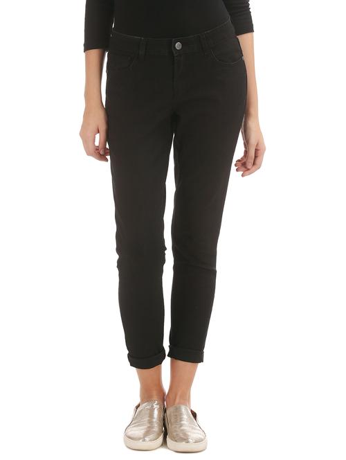 mid rise solid denim jeans - 17836166 - Very Small Image - 1