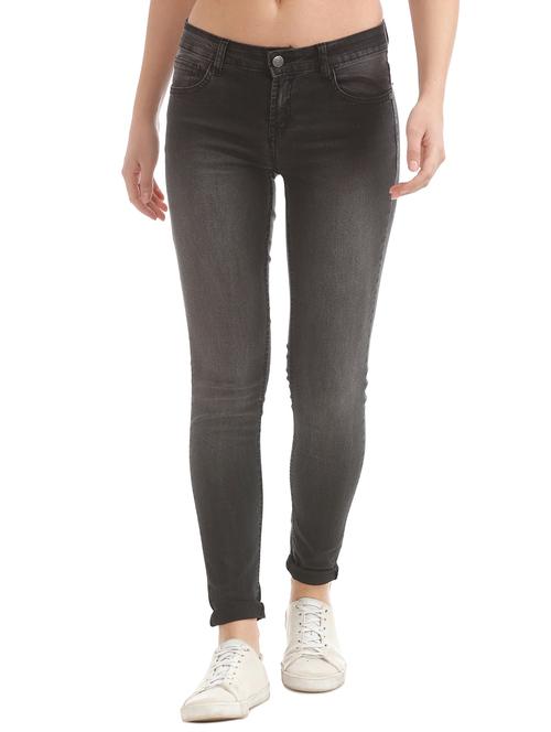 mid rise stone washed denim jeans - 17836172 - Very Small Image - 1