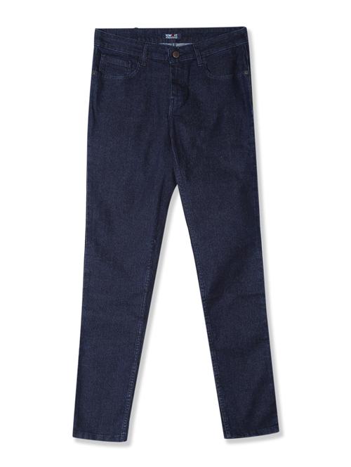 mid rise solid denim jeans - 17836214 - Very Small Image - 1