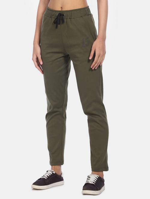 drawstring waist solid track pant - 17836255 - Very Small Image - 1