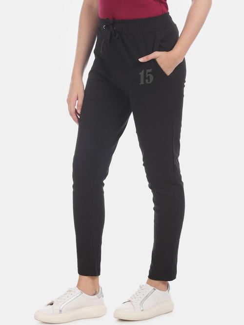 drawstring waist solid track pant - 17836262 - Very Small Image - 1