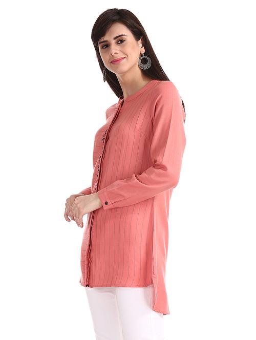 mandarin neck striped tunic - 17836502 - Very Small Image - 1