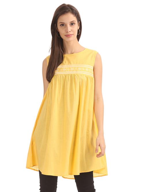 embroidered a-line kurta - 17836546 - Very Small Image - 1