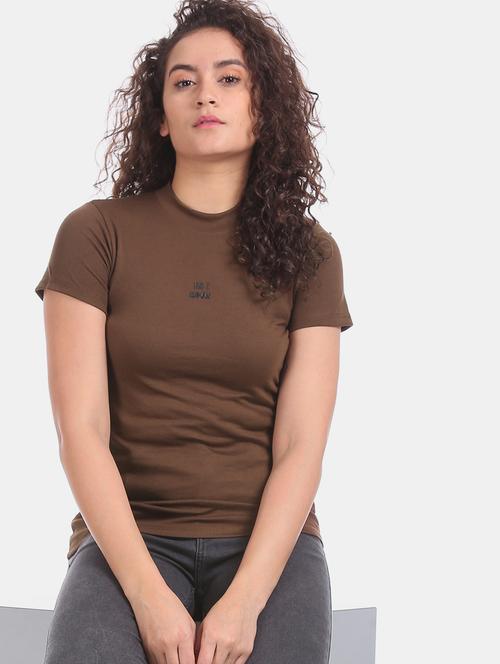 round neck solid tee - 17836661 - Very Small Image - 1