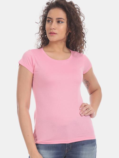 round neck solid tee - 17836687 - Very Small Image - 1