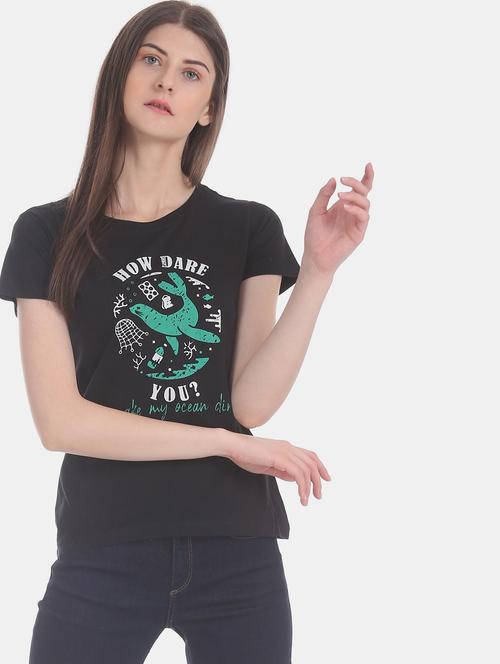 round neck graphic tee - 17836701 - Very Small Image - 1