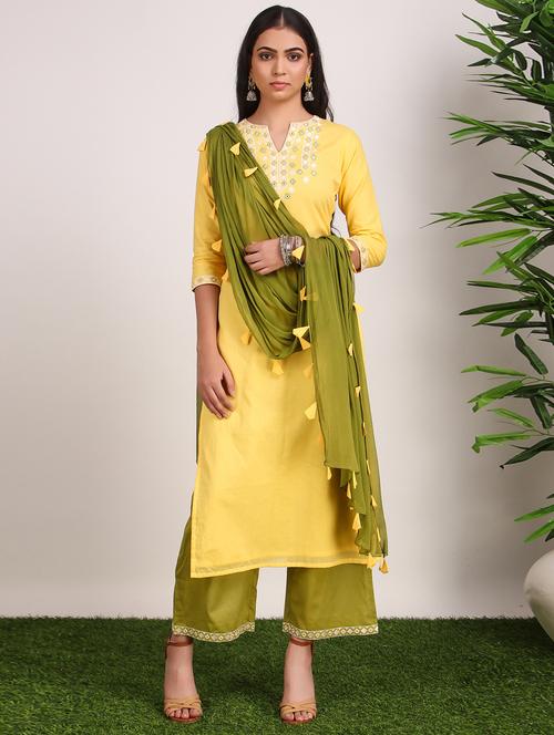 embroidered kurta pant set - 17837665 - Very Small Image - 1
