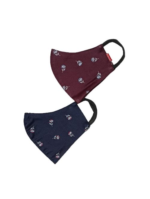 multi colored cotton printed women mask (pack of 2) - 17837861 - Very Small Image - 1