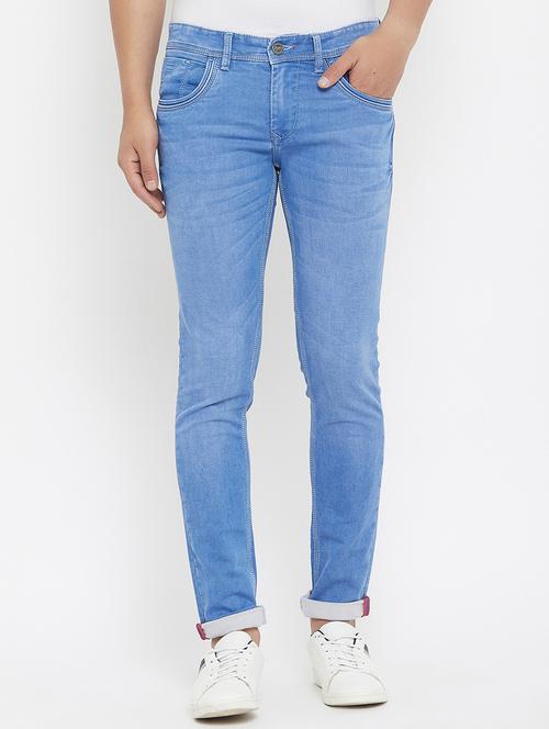 light blue washed denim jeans - 17837894 - Very Small Image - 1