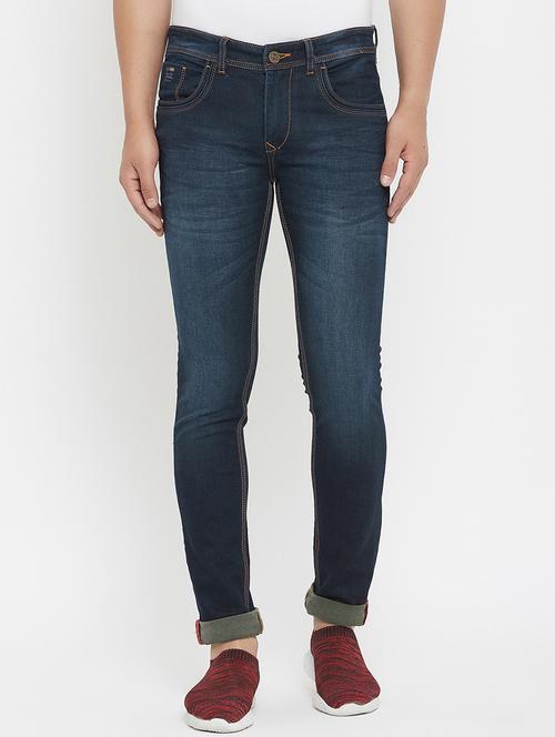 dark blue washed denim jeans - 17837895 - Very Small Image - 1