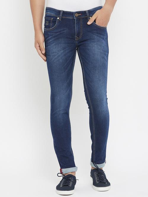 dark blue washed denim jeans - 17837896 - Very Small Image - 1