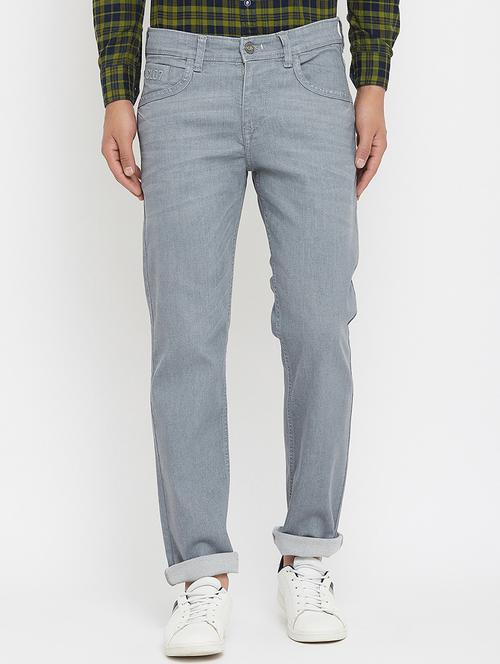 grey light washed denim jeans - 17837908 - Very Small Image - 1