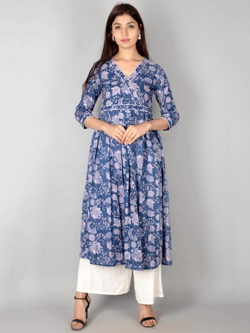 floral anarkali kurta - 17838007 - Very Small Image - 1