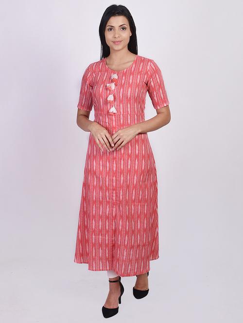 ikat a-line kurta - 17838093 - Very Small Image - 1