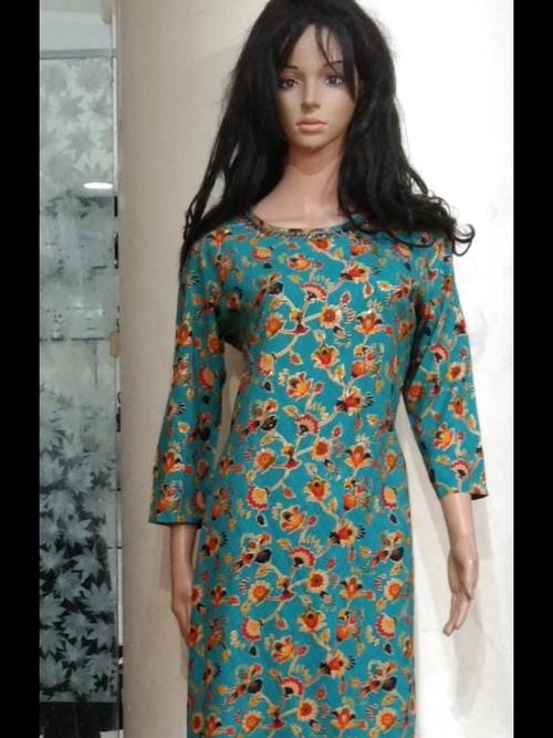 cotton kurti set green color printed - 17838204 - Very Small Image - 1