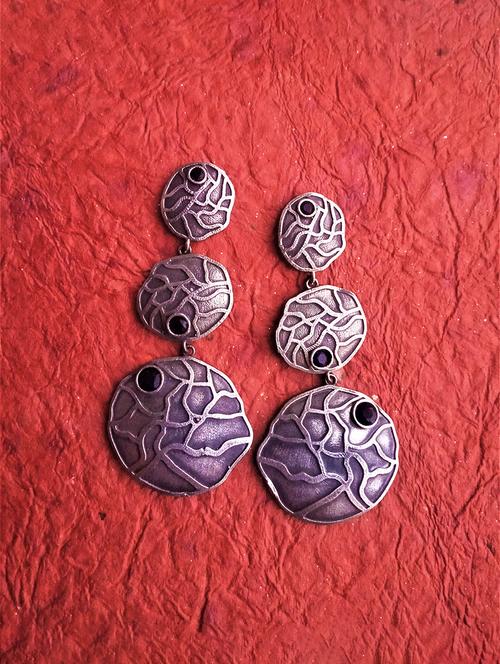 metallic brass drop earring - 17838228 - Very Small Image - 1