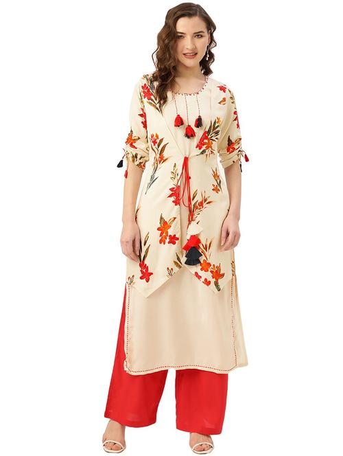 women's straight kurta - 17838978 - Very Small Image - 1