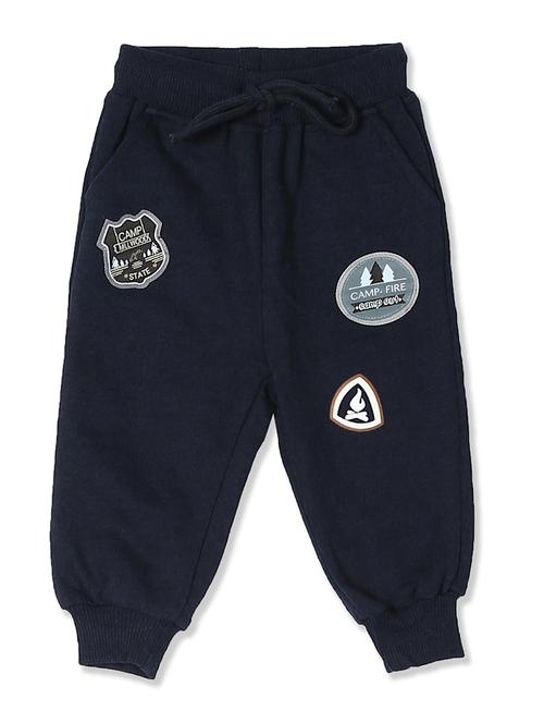 navy blue solid chinos trouser - 17840412 - Very Small Image - 1