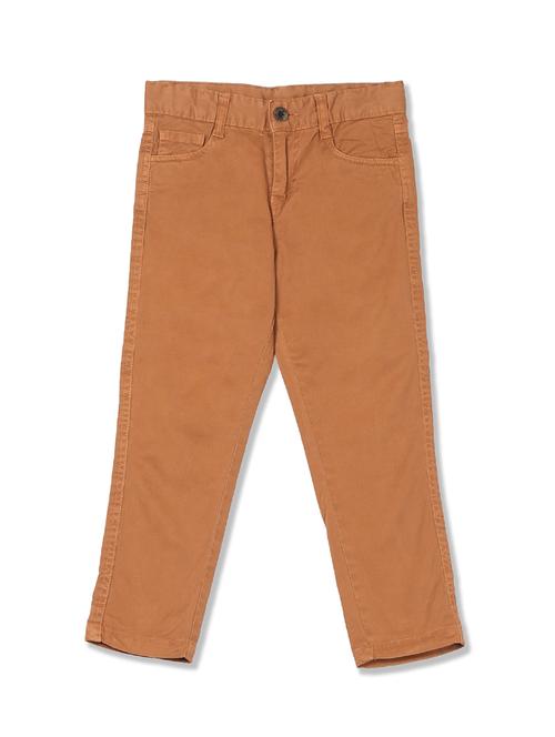 orange solid chinos trouser - 17840435 - Very Small Image - 1