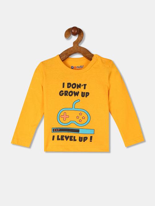yellow printed t-shirt - 17840443 - Very Small Image - 1