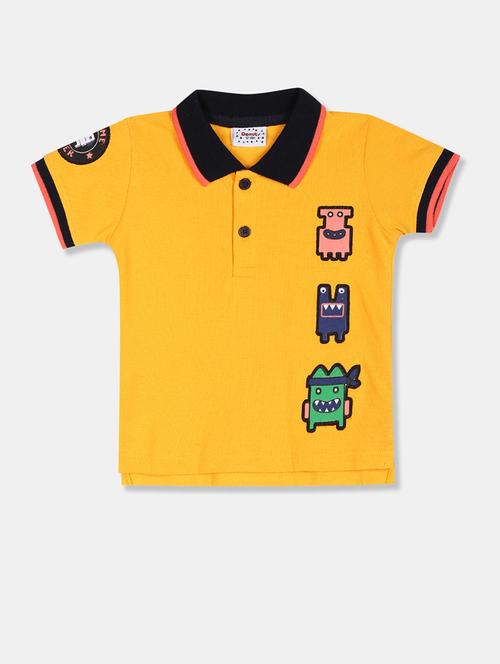 yellow printed t-shirt - 17840451 - Very Small Image - 1