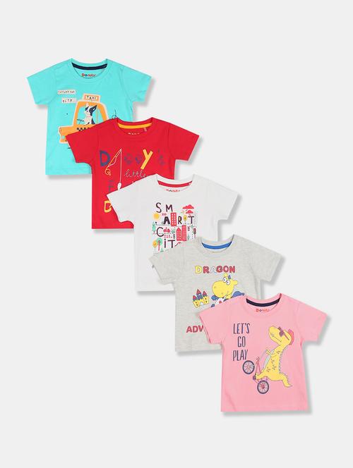 set of 5 printed t-shirt - 17840538 - Very Small Image - 1