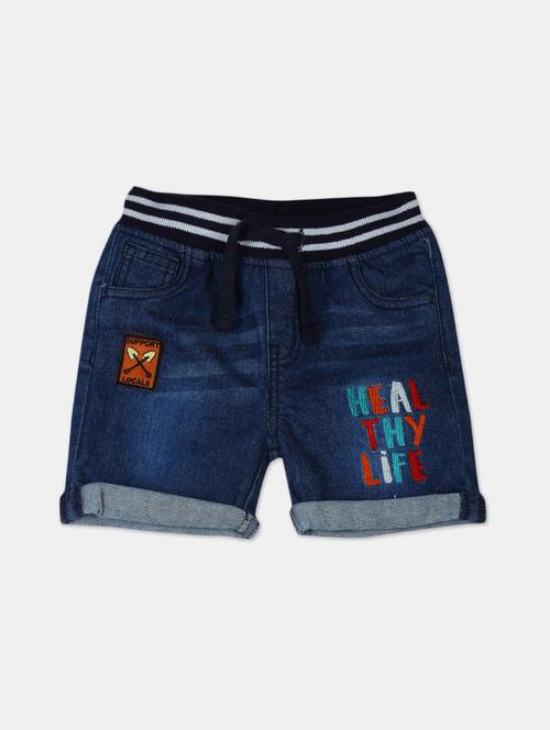 navy blue solid shorts - 17841868 - Very Small Image - 1