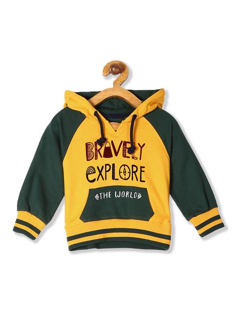hooded neck color block sweatshirt - 17842292 - Very Small Image - 1