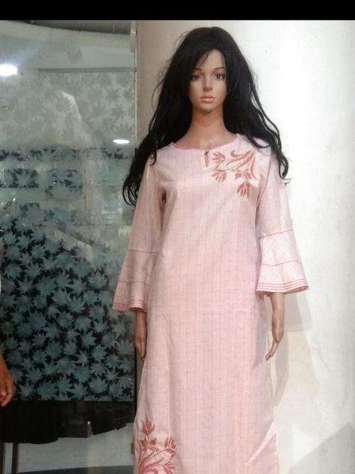 cotton kurti with pant pink color - 17842531 - Very Small Image - 1