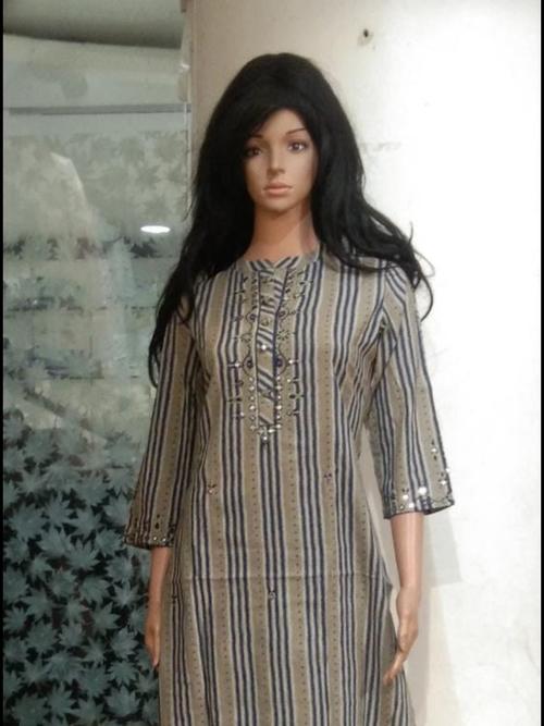 cotton kurti set linening printed - 17842571 - Very Small Image - 1