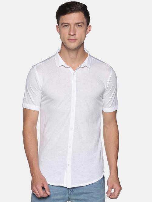 white solid casual shirt - 17843200 - Very Small Image - 1